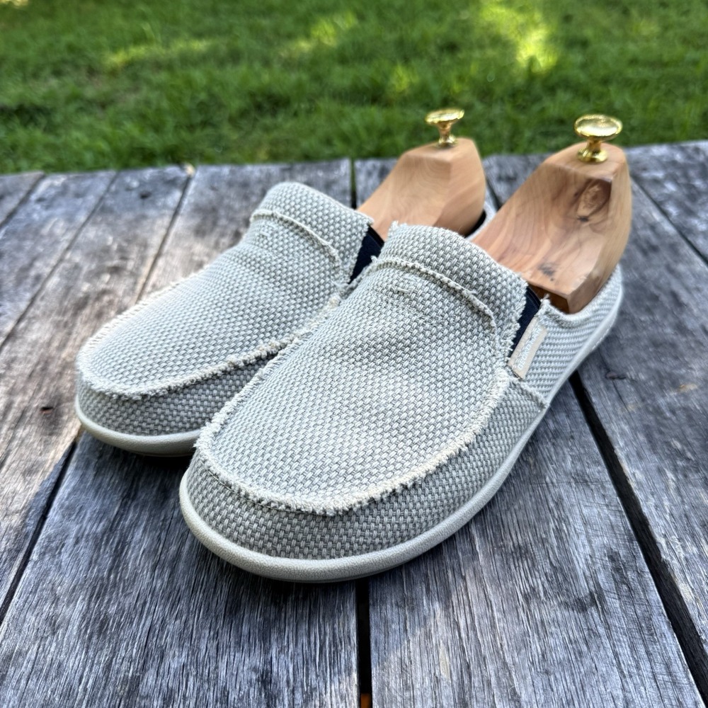 Gecko Man Men's 8.5‎ Canvas Arch Support Slip On Shoes Slippers Walk Hero Khaki